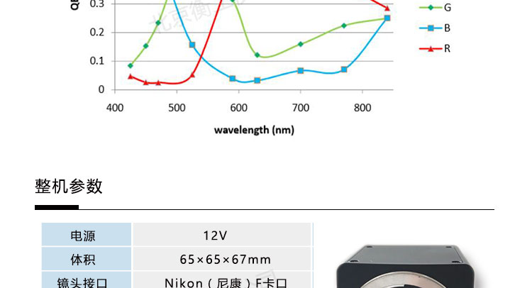 衡工相机_低照度相机_近红外相机_CCD相机_产品参数