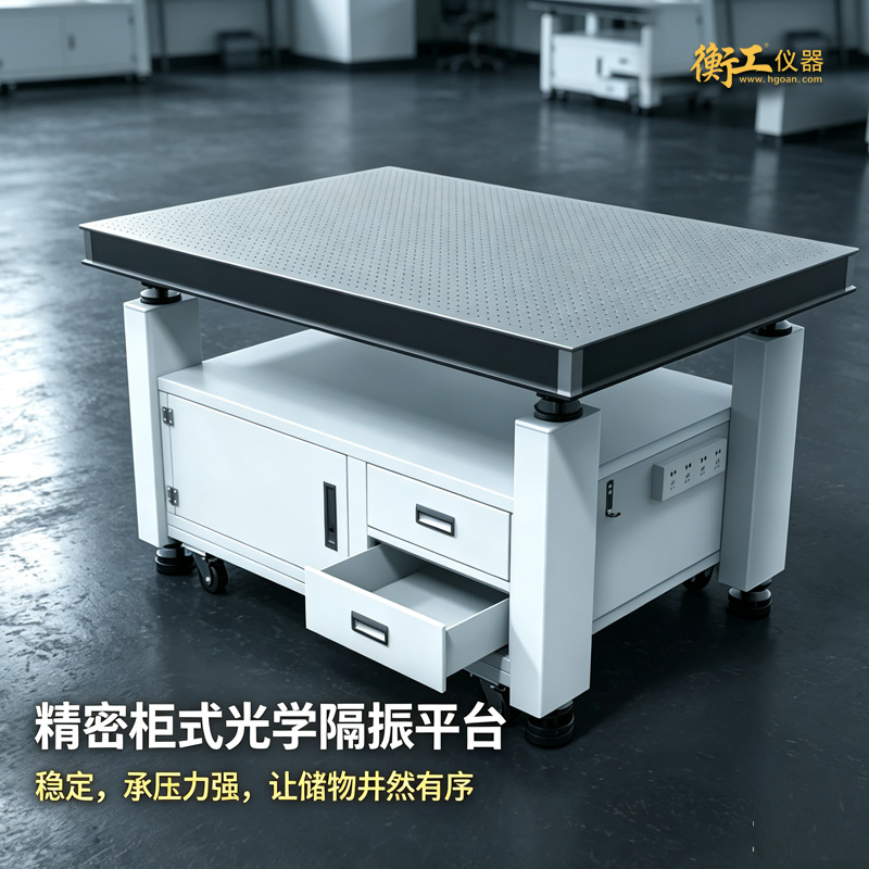 柜式精密光学平台PTE系列 蜂窝芯面包板车间维修存储工作台实验室平台