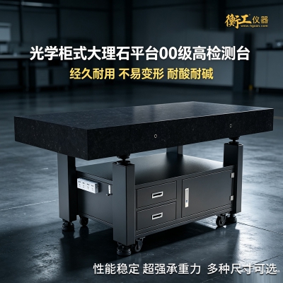 光学柜式大理石平台00级高检测台车间维修储存台研究室隔振工作台